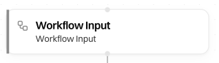 Workflow input block