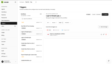 Manage existing event triggers